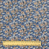 Printed Cotton KALMIA Dark Blue / Chamois